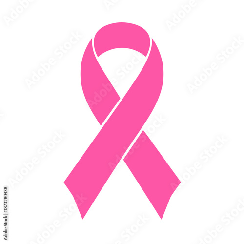 Pink Awareness Ribbon Icon, Breast Cancer Awareness