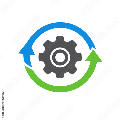 Process Cycle Icon, Continuous Improvement