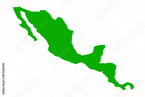 Green Vector Map of Central America Country