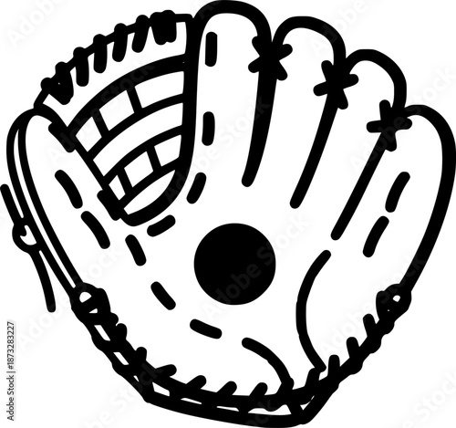 baseball glove icon vector illustration
