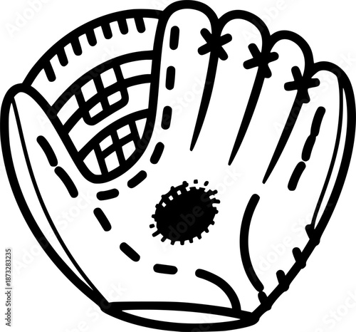 baseball glove icon vector illustration
