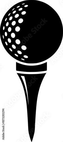 golf ball tee icon vector illustration
