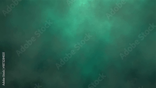 An abstract dark green grunge background features a textured design with smoky clouds and motion patterns reminiscent of a stormy night sky backdrop