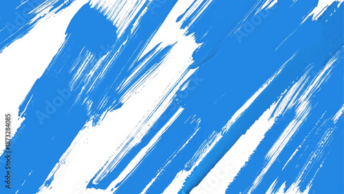 Seamless blue watercolor background featuring abstract paint splashes and a grunge brush texture for a vintage wallpaper design element