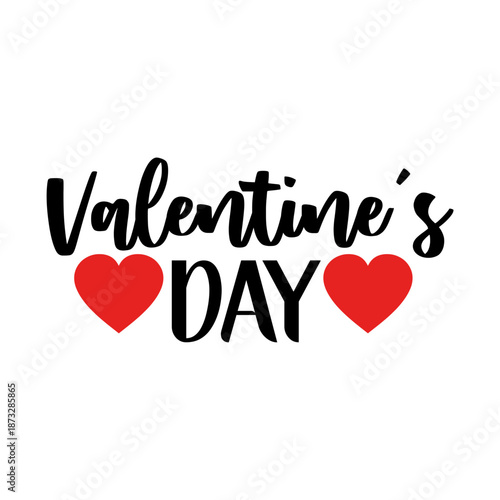 Valentine’s Day typography text on plain white transparent isolated background for card, shirt, hoodie, sweatshirt, apparel, tag, mug, icon, poster or badge