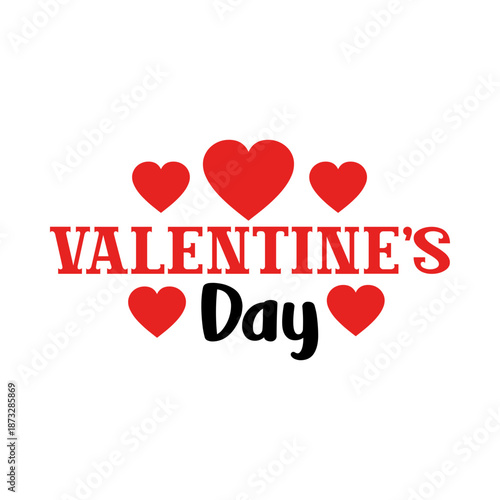 Valentine’s Day typography text on plain white transparent isolated background for card, shirt, hoodie, sweatshirt, apparel, tag, mug, icon, poster or badge
