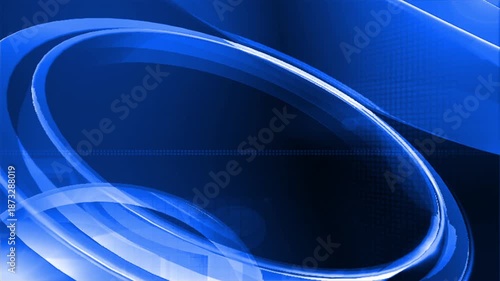 News studio. Newsroom Background for News Broadcasts. Blurred of studio at TV station. News channel design. The blue technology grid line keeps moving forward, the news column broadcasts the backgroun