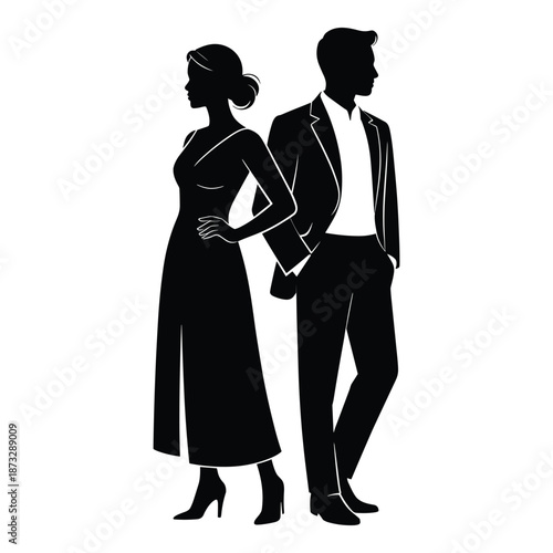 Emotional Distance Silhouette Illustration