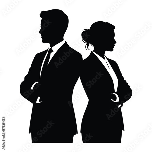 Emotional Distance Silhouette Illustration