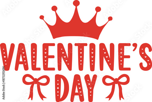 Valentine’s Day typography text on plain white transparent isolated background for card, shirt, hoodie, sweatshirt, apparel, tag, mug, icon, poster or badge