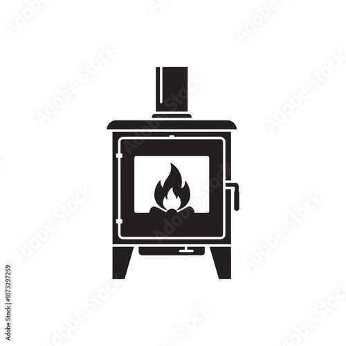 Home Stove Outline Icon – Heating Equipment