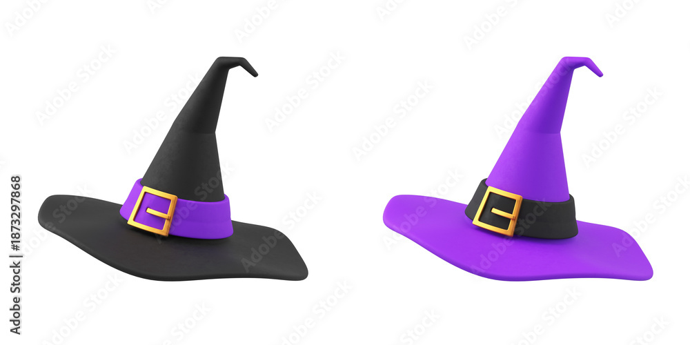Obraz premium 3D Witch Hat Illustration
