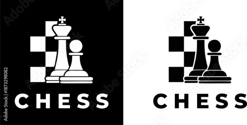 Chess Game Strategy Icon Vector
