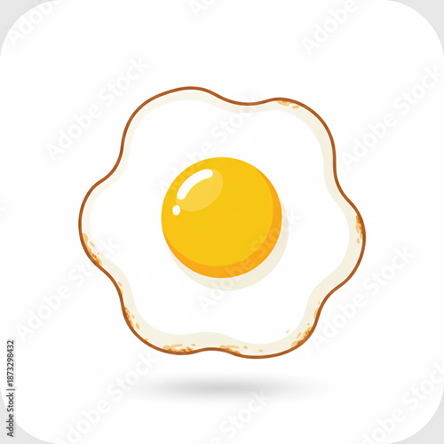  Fried Egg Icon white background.