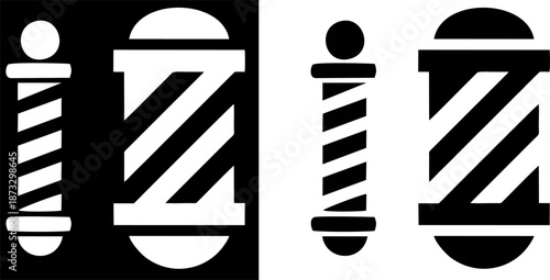 Barber Pole Icon Vector
