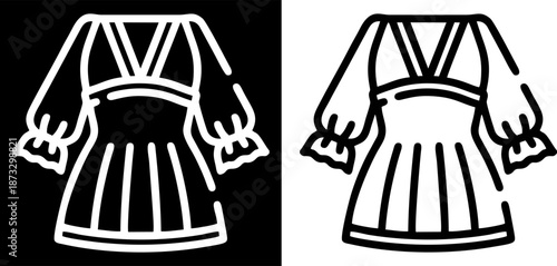 Dress Fashion Clothing Icon Vector
