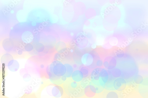 Abstract festive fresh colorful pastel background texture with circular bokeh lights. Beautiful texture for holidays and other festivals.