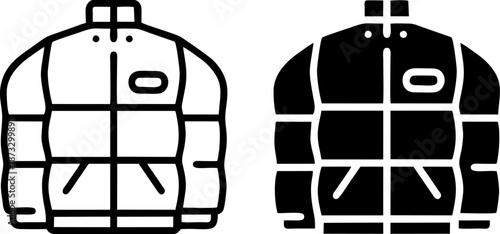 Winter Coat Clothing Icon Vector

