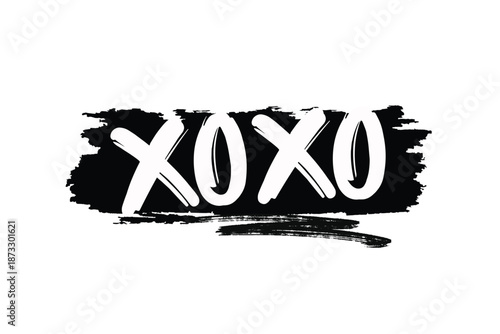 Retro Xoxo typography Poster, red color xoxo hugs and kissing brush lettering lipstick PNG design, xoxo art print, xoxo sticker for valentine, xoxo svg cut file, xoxo png, xoxo text vector.