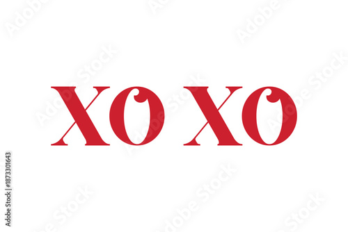 Cute Xoxo typography Poster, red color xoxo hugs and kissing brush lettering lipstick PNG design, xoxo art print, xoxo sticker for valentine, xoxo svg cut file, xoxo png, xoxo text vector.