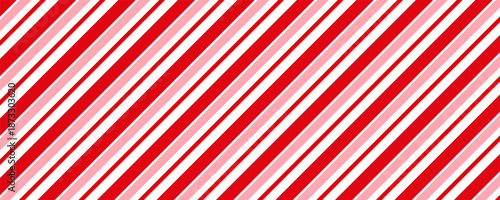 Candy cane Christmas background  peppermint diagonal stripes print seamless pattern
