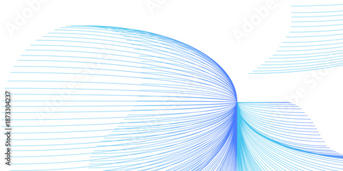 Abstract Abstract lines, painted with light blue hues, gently curve and converge, forming an abstract form against the backdrop, evoking a sense of calm. 