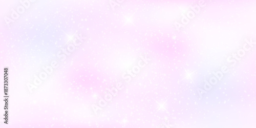 Unicorn magical bokeh background with pastel rainbow gradient and sparkling stars for fantasy design. Soft pink, purple and blue colors with glowing light effects. Dreamy fairy tale atmosphere.