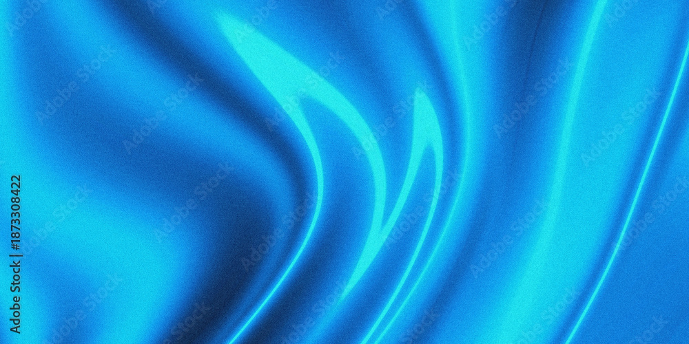 Fototapeta premium A vibrant and flowing blue satin fabric displays elegant drapes and subtle highlights creating a smooth luxurious texture high quality professional