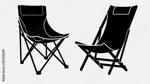 Camping chairs illustration featuring foldable design and comfortable seating for outdoor activities