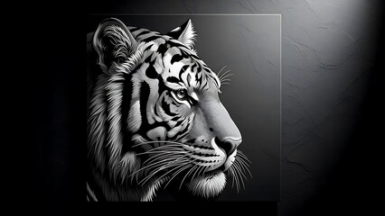 A majestic tiger in a dramatic spotlight