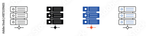 Database Server Hardware and Datacenter Hosting Icon