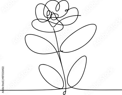 Continuous Line Art for Printable Wall Art – Minimal One Line Modern Illustration, Elegant Abstract Home Decor Design