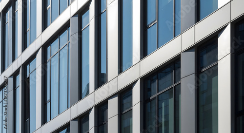 Modern Architectural Facade Detail with Geometric Patterns