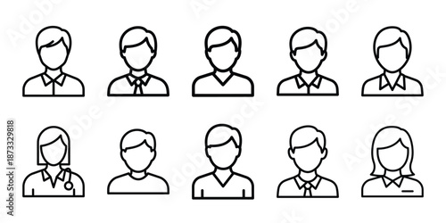 medical patient engagement line editable icon set. Healthcare set of web icons in line style.