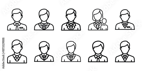 medical patient journey line editable icon set. Healthcare set of web icons in line style.