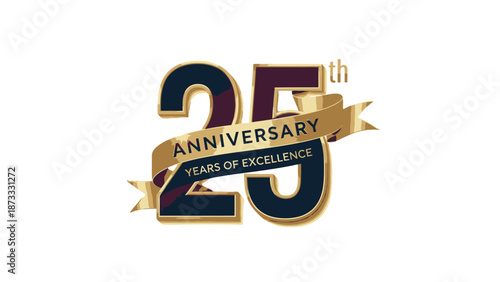 25th Anniversary Celebration Years of Excellence Logo Design.