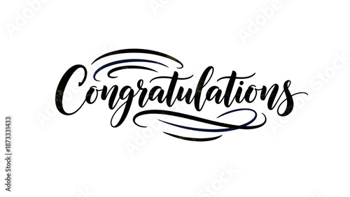 Elegant Congratulations Calligraphy Design Element.