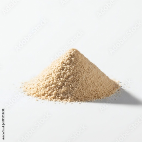 Fine Granulated Garlic or Onion Powder Heap Isolated on White