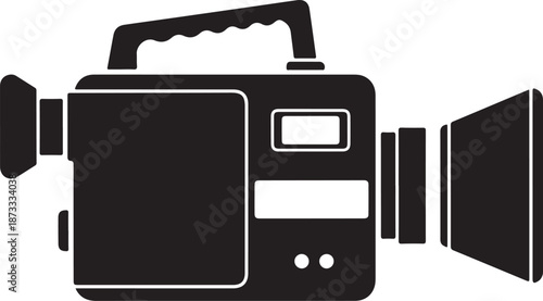 Vintage video camera icon
