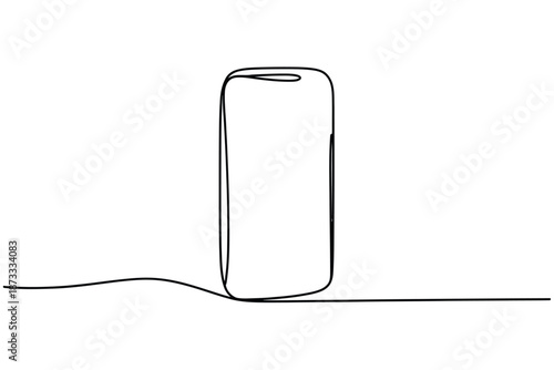 A simple line drawing of a rectangular object on a white background