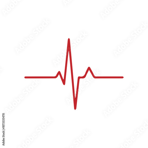 ECG heartbeat line, cardiogram pulse line vector.