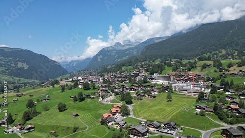 Blick über die Alpen in Grindelwald