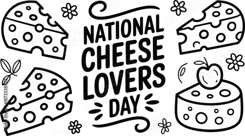 National Cheese Lovers Day vector illustration