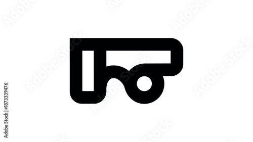 A minimalist black logo on a clean white background for design inspiration