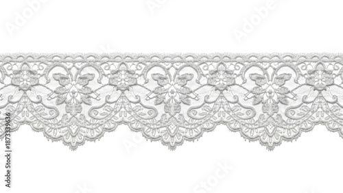 Intricate lace border design isolated on transparent background