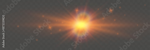 Bright Sun with Rainbow Light Effect