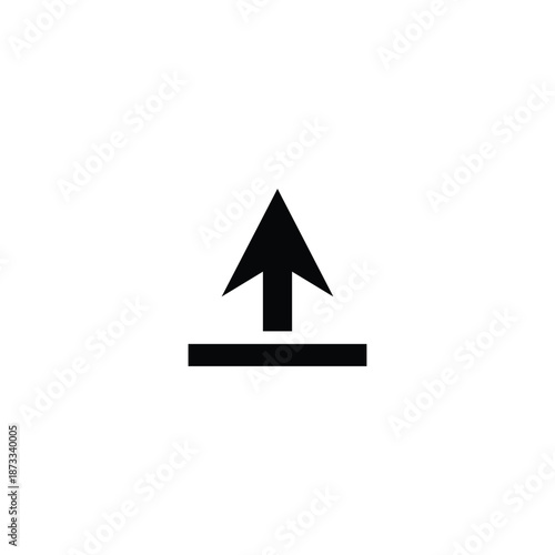Free Download Simple up arrow icon symbol for upload or navigation directional action - GFXLoad