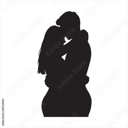 Valentine’s Day Love Symbols, Romantic Heart Design on White Background