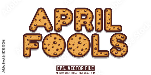 april fools editable text effect concept, vector eps file