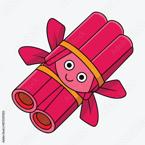 Gift box with red ribbon illustration